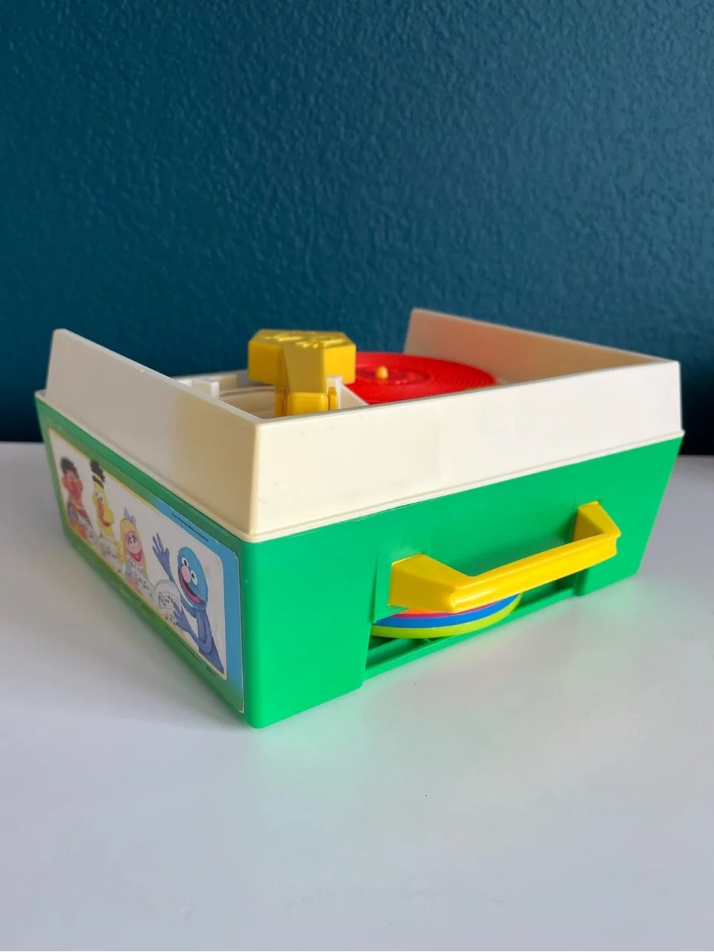 Vintage 1984 Fisher-Price Sesame Street Music Box Record Player & Toys